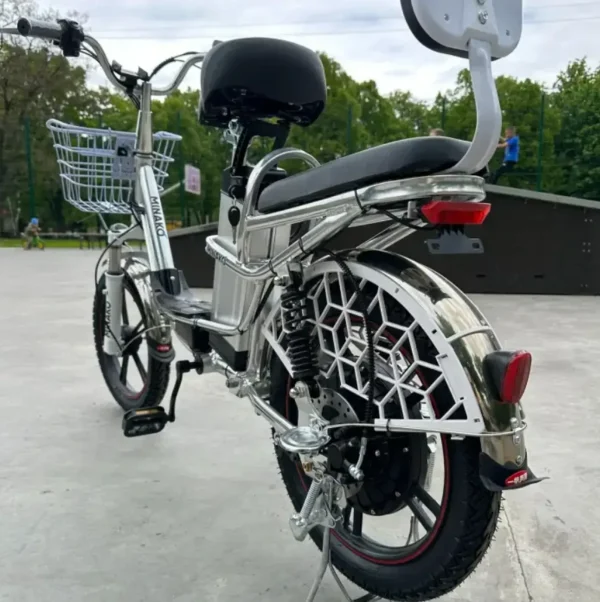 Вантажний електровелосипед Minako V.12 LUX (18", 600W, 60V, 18Ah, 50 км/год) - модель 2023 року з усиленим аккумулятором