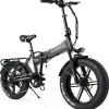 Электровелосипед фэтбайк SAMEBIKE XWLX09 (500 Вт; 10 А/час; 48 В 35 км/час), колеса 20х4", с ручкой газа, черный
