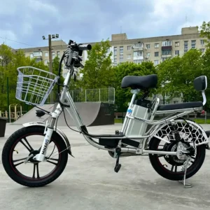 Вантажний електровелосипед Minako V.12 LUX (18", 600W, 60V, 18Ah, 50 км/год) - модель 2023 року з усиленим аккумулятором