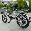 Вантажний електровелосипед Minako V.12 LUX (18", 600W, 60V, 18Ah, 50 км/год) - модель 2023 року з усиленим аккумулятором