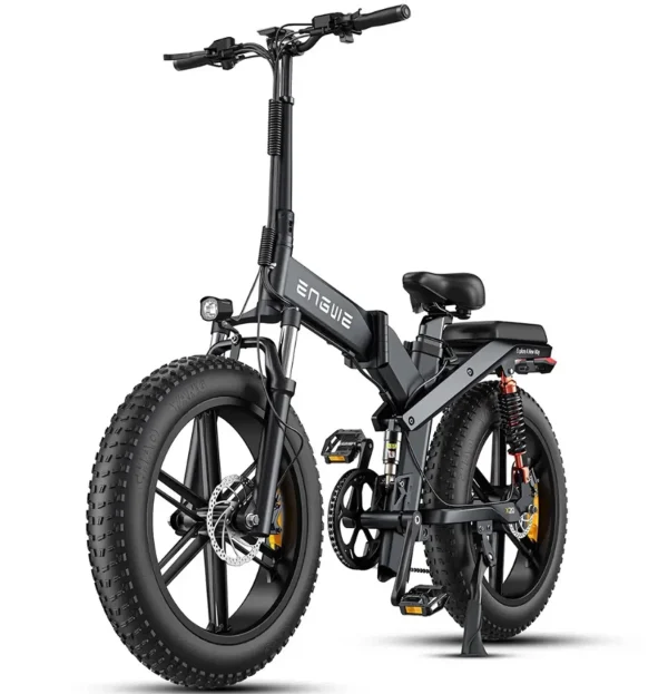 Електровелосипед фетбайк Engwe X-20 Dual Batteries (750 Вт; 14,4 А*год+7,8 А*год; 48 В, 45 км/год), колеса 20х4", з ручкою газу, чорний