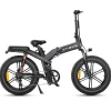 Електровелосипед фетбайк Engwe X-20 Dual Batteries (750 Вт; 14,4 А*год+7,8 А*год; 48 В, 45 км/год), колеса 20х4", з ручкою газу, чорний
