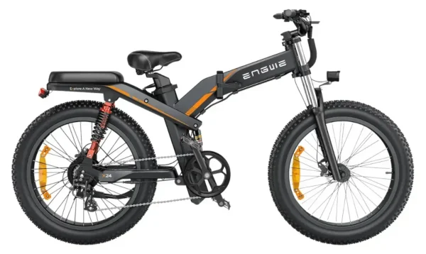 Електровелосипед фетбайк ENGWE X-24 Dual Batteries (1000 Вт; 19,2 А/год+10 А/год; 48 В, 45 км/год), колеса 24х4", з ручкою газу, чорний Электровелосипед фэтбайк ENGWE X-24 Dual Batteries (1000 Вт; 19,2 А/ч+10 А/ч; 48 В, 45 км/час), колеса 24х4", с ручкой газа, черный