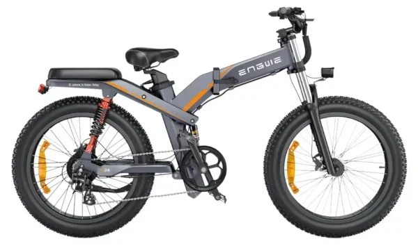 Електровелосипед фетбайк ENGWE X-24 Dual Batteries (1000 Вт; 19,2 А/год+10 А/год; 48 В, 45 км/год), колеса 24х4", з ручкою газу, сірий Электровелосипед фэтбайк ENGWE X-24 Dual Batteries (1000 Вт; 19,2 А/ч+10 А/ч; 48 В, 45 км/час), колеса 24х4", с ручкой газа, серый