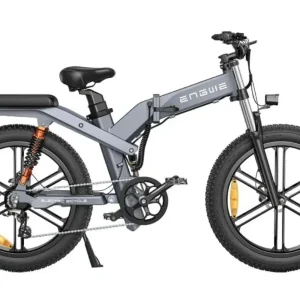 Електровелосипед фетбайк ENGWE X-26 Dual Batteries (1000 Вт; 19,2 А/год+10 А/год; 48 В, 45 км/год), колеса 26х4", з ручкою газу, сірий