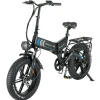 Електровелосипед фетбайк OUXI Robust X8 (500 Вт; 15 А/год; 48 В, 30 км/год), колеса 20", чорний