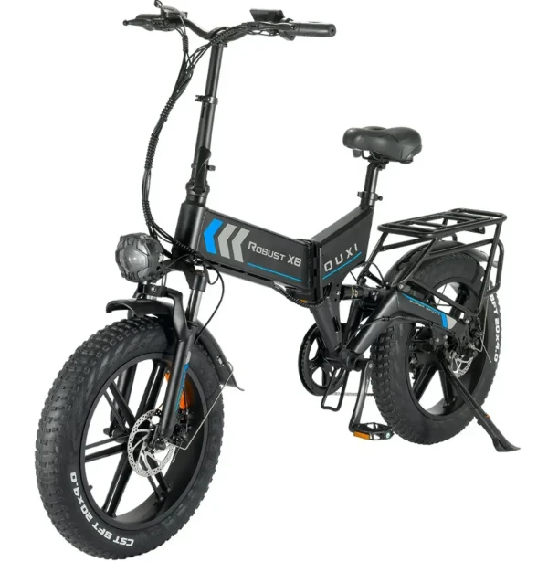 Електровелосипед фетбайк OUXI Robust X8 (500 Вт; 15 А/год; 48 В, 30 км/год), колеса 20", чорний
