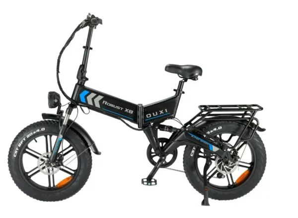 Електровелосипед фетбайк OUXI Robust X8 (500 Вт; 15 А/год; 48 В, 30 км/год), колеса 20", чорний