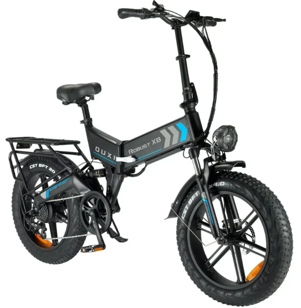 Електровелосипед фетбайк OUXI Robust X8 (500 Вт; 15 А/год; 48 В, 30 км/год), колеса 20", чорний
