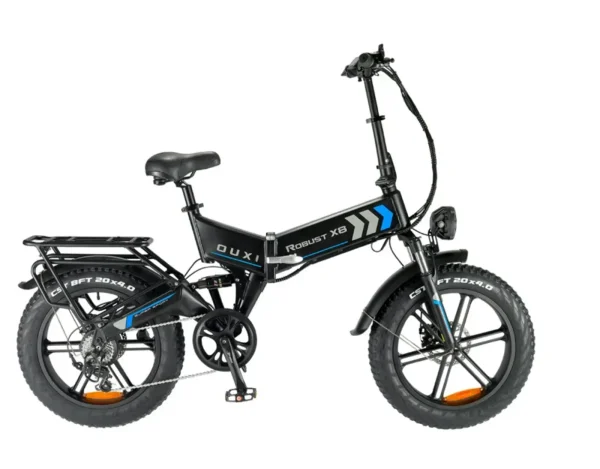 Електровелосипед фетбайк OUXI Robust X8 (500 Вт; 15 А/год; 48 В, 30 км/год), колеса 20", чорний